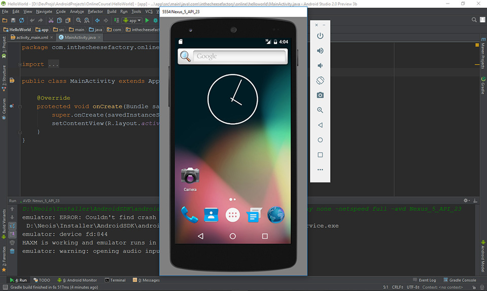 opengl 2.0 android emulator
